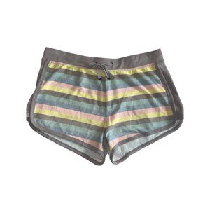 Z Supply Shorts Rainbow Stripe Multicolor Terrycloth Athleisure Shorts Womens M